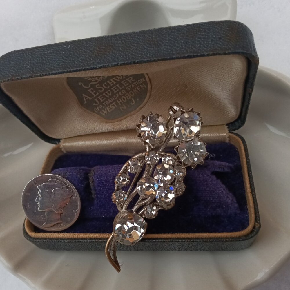 Circa 1920's Austrian Crystal Brooch